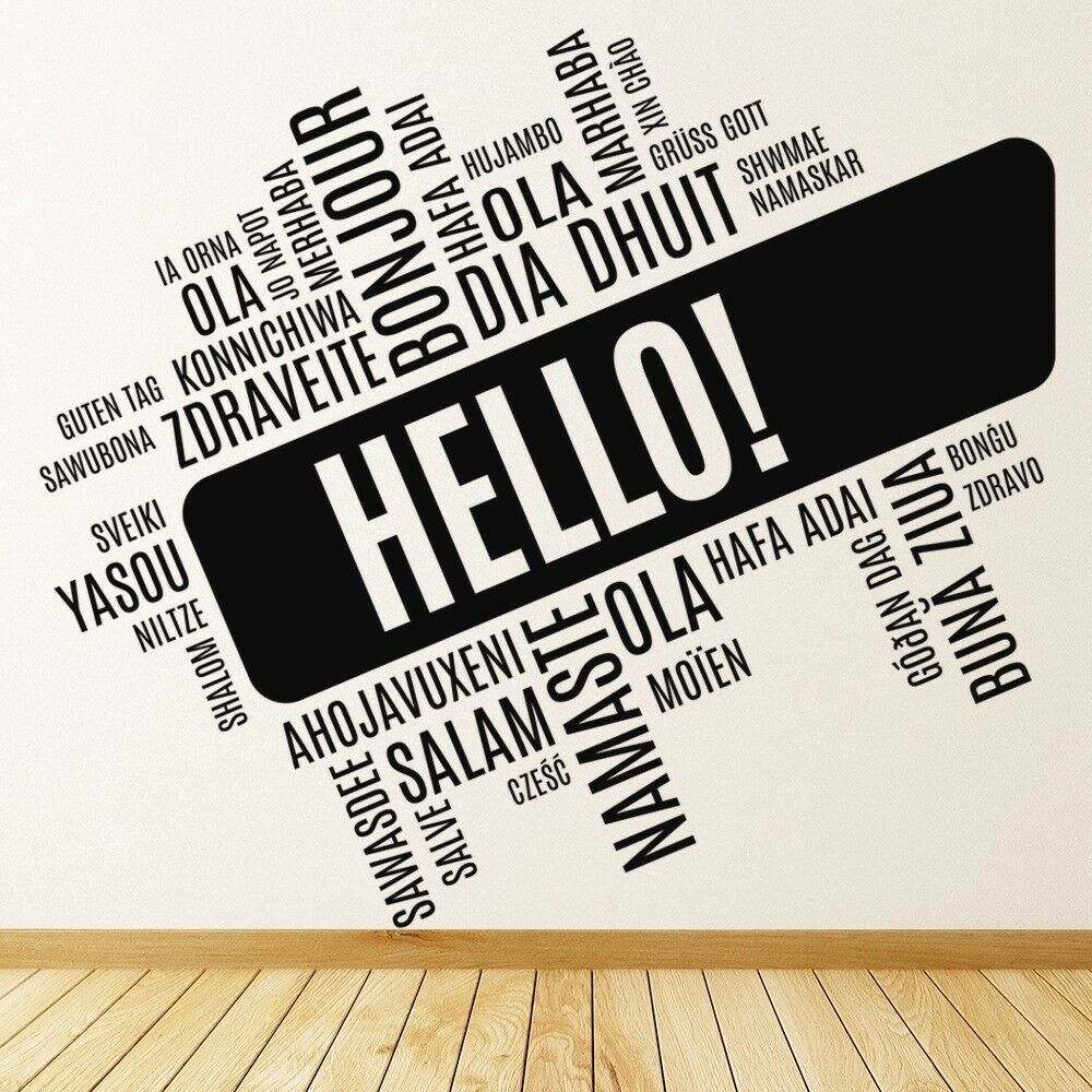 Interior Design Language - Hello Ngoại Ngữ Decal Dán Tường