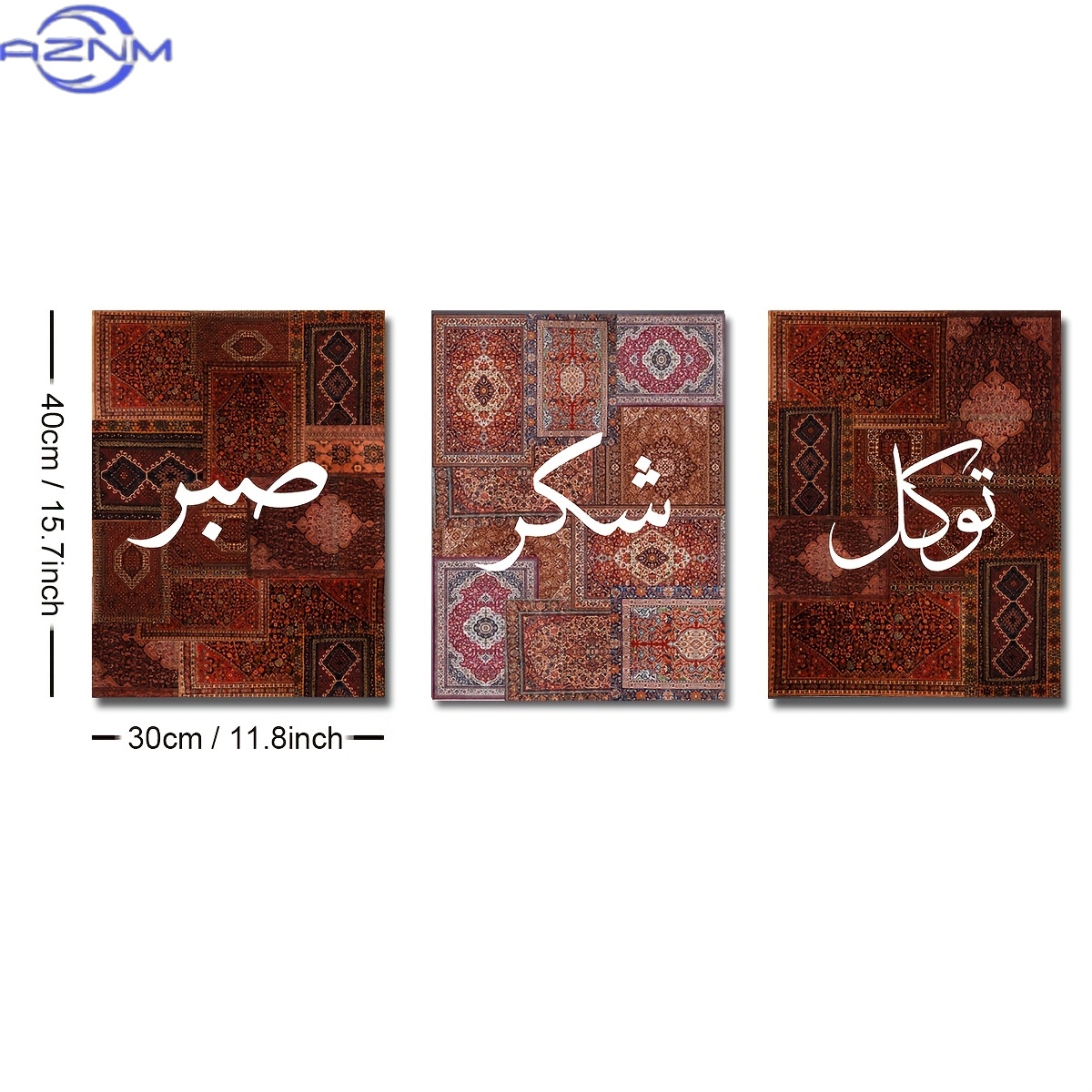 2D FLAT 3pcs Set Unframed Boho - đánh giá và giá Printed Rug Abstract