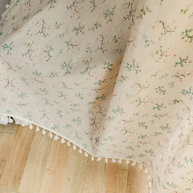 Floral Farmhouse Curtains Semi - đánh giá và giá Linen Curtain Eyelet