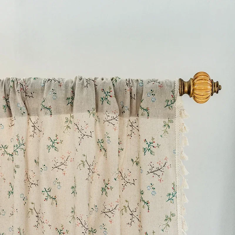 Floral Farmhouse Curtains Semi - đánh giá và giá Linen Curtain Eyelet