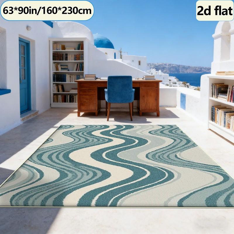 Vintage Gradient Wavy Stripe C - đánh giá và giá Printed Rug Abstract