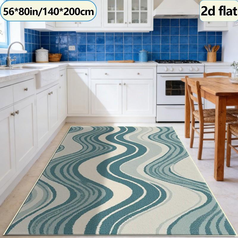 Vintage Gradient Wavy Stripe C - đánh giá và giá Printed Rug Abstract