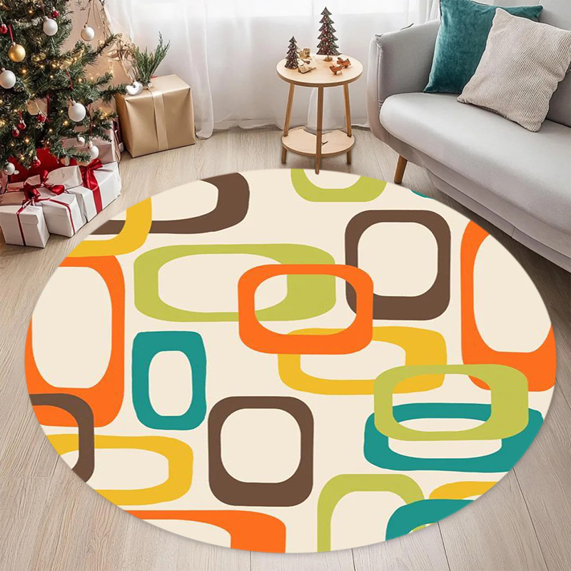 Mid Century Modern Geometric R - đánh giá và giá Printed Rug Abstract