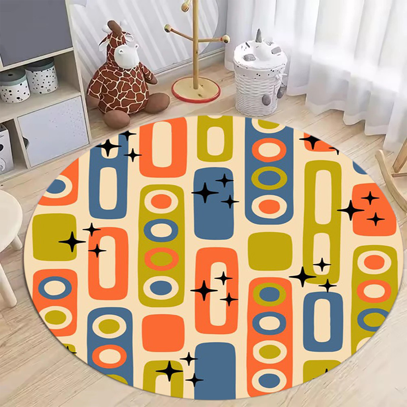 Mid Century Modern Geometric R - đánh giá và giá Printed Rug Abstract