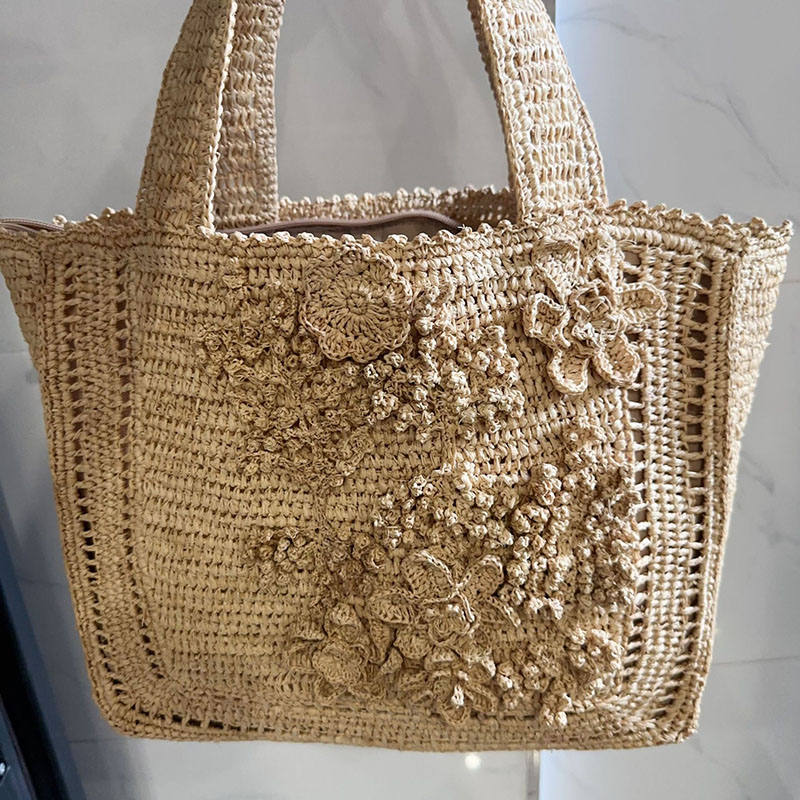 Summer Flower Woven Tote Bag B - đánh giá và giá Interior Design Bali