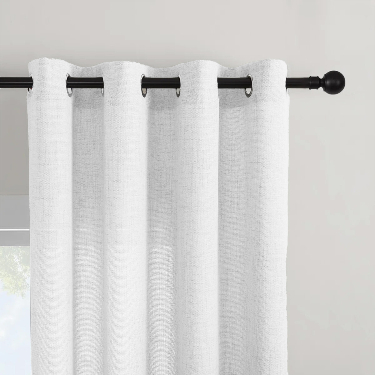 1 Piece, Solid Color Bohemian  - đánh giá và giá Linen Curtain Eyelet