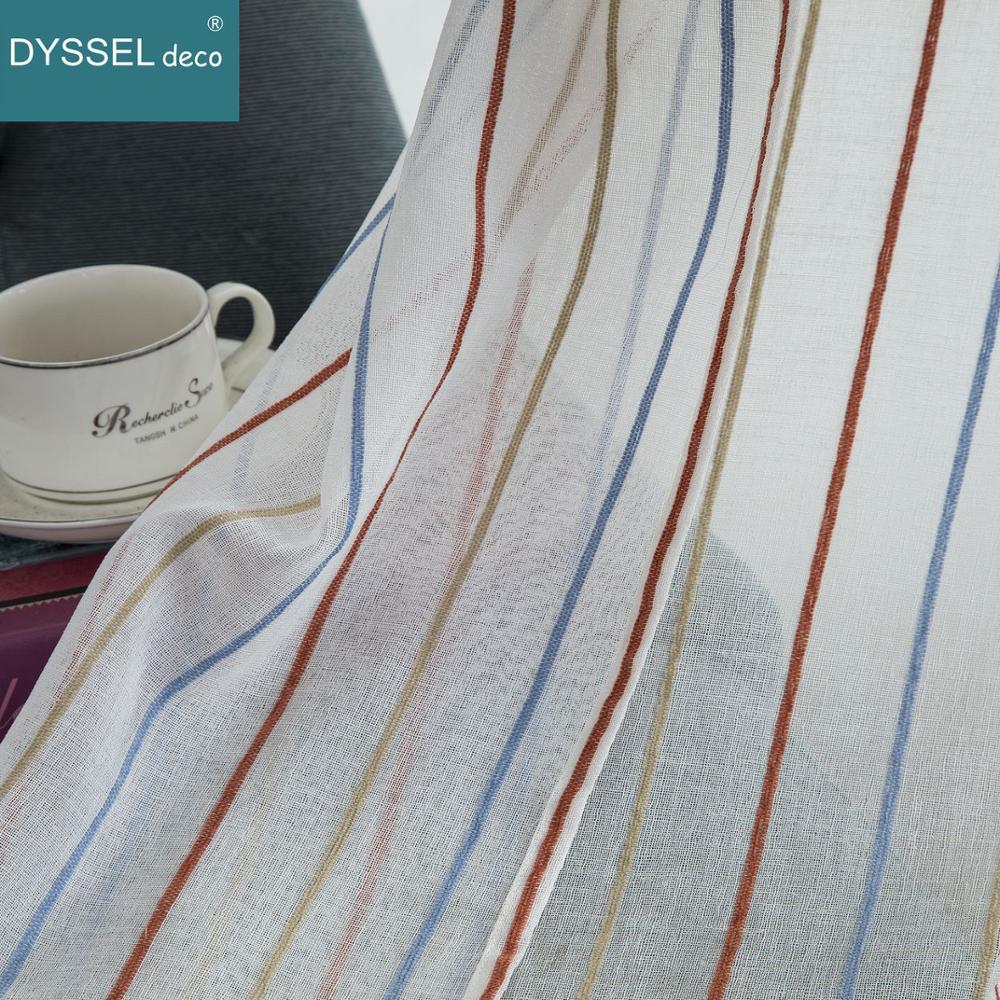 Modern White Striped Linen She - đánh giá và giá Linen Curtain Eyelet