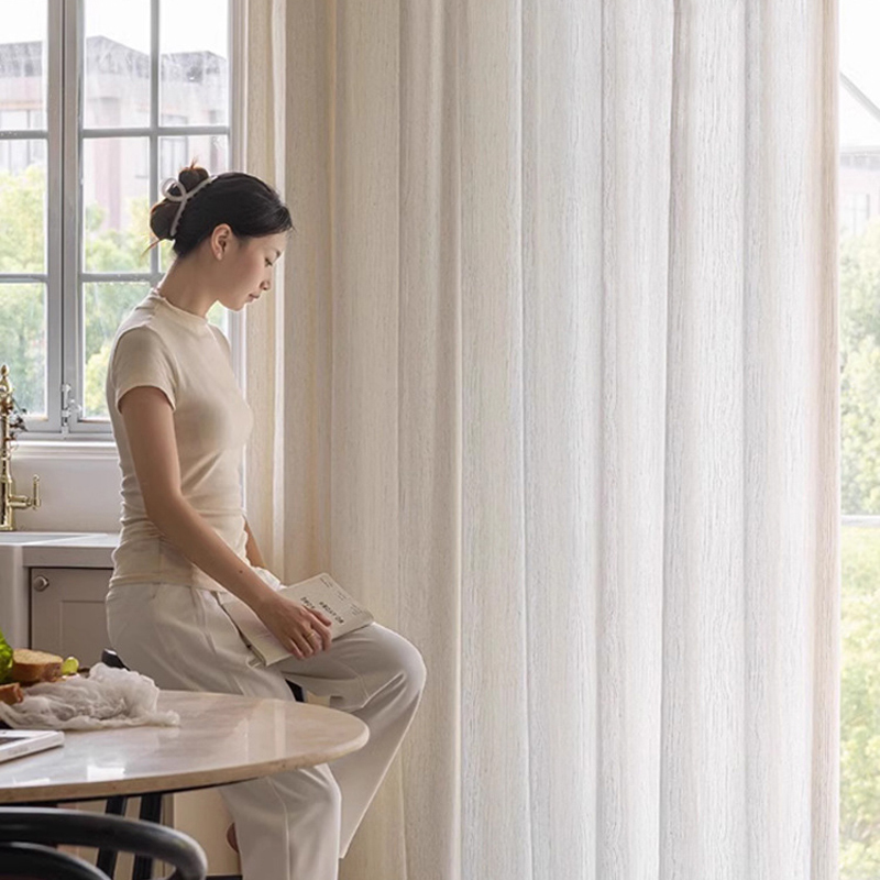 Custom Size Jacquard Linen Sem - đánh giá và giá Linen Curtain Eyelet